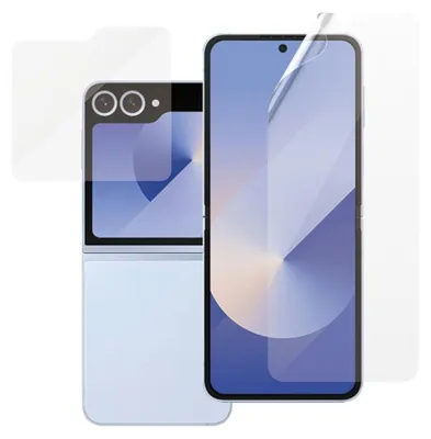 Zdjęcie produktu dla PanzerGlass ® Screen Protector Samsung Galaxy Z Flip7 FE | Flip6 | Glass & Film, Samsung, Samsung - Galaxy Z Flip6, Samsung - Galaxy Z Flip7 FE, Aplikacja na sucho, Odporny na zadrapania, Odporny na wstrząsy, Przezroczysty, 1 szt.