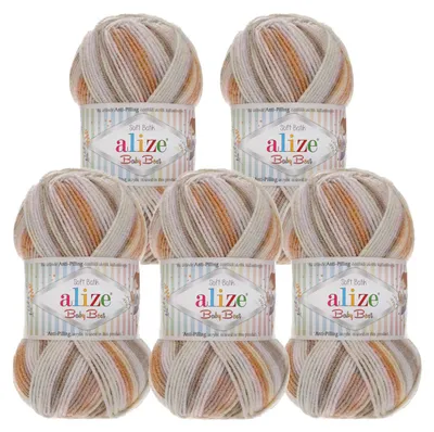 500g Baby-Wolle Strickgarn ALIZE Baby Best Batik 7541 Antipilling