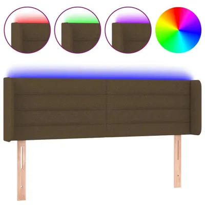 Produktbild von vidaXL LED Kopfteil Dunkelbraun 147x16x78/88 cm Stoff
