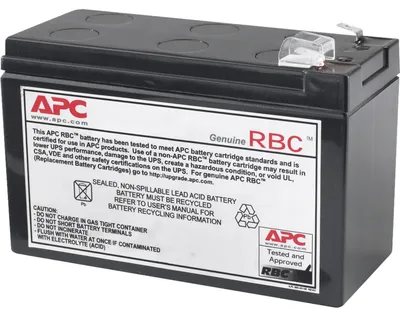 Zdjęcie produktu dla APC APCRBC110, 1 szt., 84 VAh, Czarny, RoHS, Ołowiany (VRLA), 2,5 kg