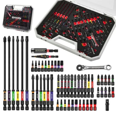 Produktbild von 58-teiliges, schockresistentes Schraubbit-Set – aus S2-Stahl