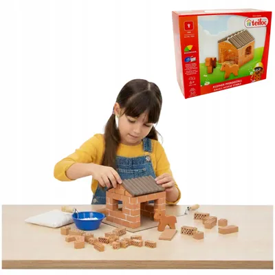Produktbild von Teifoc Kleine Stall Bausteine Bausatz - Echt Ziegel Kreativ