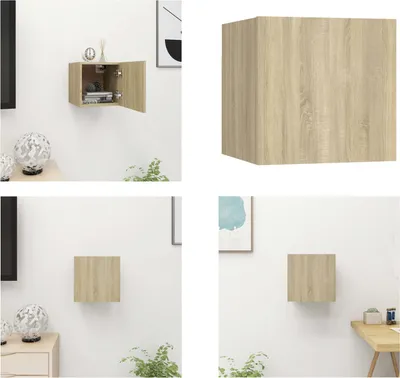 Immagine prodotto di vidaXL Mobile TV a parete Sonoma rovere 30,5x30x30 cm - Mobile TV - Mobile TV - Mobile TV - Mobili TV