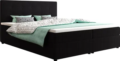 Obrázek produktu pro Manželská postel s úložným prostorem 140x200 STIG 5 - černá