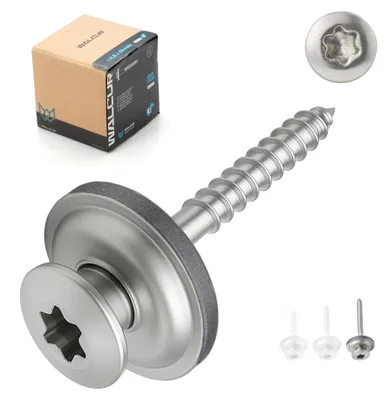 Produktbild von 100 WALCUR Spenglerschrauben 4,5 x 45 mm Edelstahl A2 – mit Dichtscheibe & TX-Antrieb – rostfrei & witterungsbeständig – für Dach & Fassade