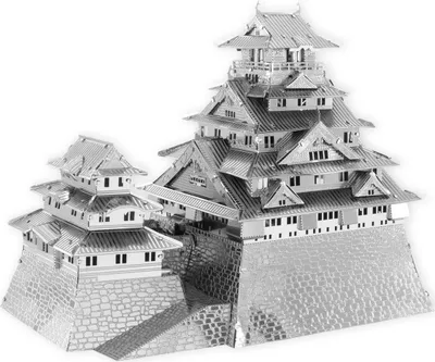 Obrázok produktu pre Metal Earth Fascinations, Iconx Osaka Castle 3D Metall Puzzle, Konštruktionsspielzeug, Lasergeschnittenes Modell