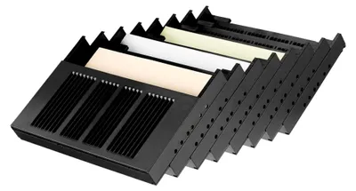 Produktbild von Organizer Schrägablage schwarz mit 8 Fächern, 32,8 x 21,2 x 21,2 cm