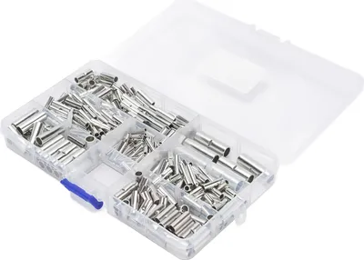 Obrázek produktu pro 380 kusů neizolovaných konektorů na tupo z pocínované mědi, neizolované spojky vodičů pro elektrické spotřebiče s 26 až 6 AWG