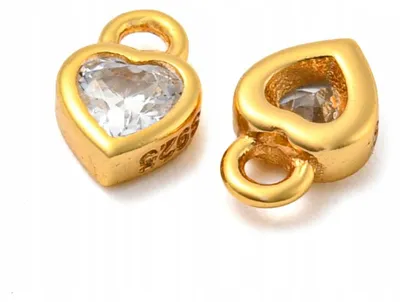 Produktbild von MIXFORM Anhänger Herz Silber 925 mit Zirkonia vergoldet 18K