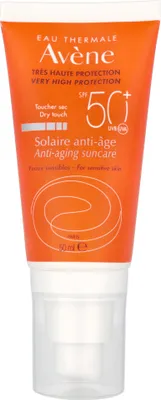 Produktbild von Avene 3282770072655, Sonnenschutzcreme, Gesicht, Tube, Anti-Aging, Feuchtigkeitsspendend, Schutz, Glättend, Beruhigend, Empflindliche Haut, 50 ml