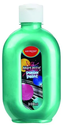 Produktbild von Metallic-Plakatfarbe, grün, 300 ml – Keyroad
