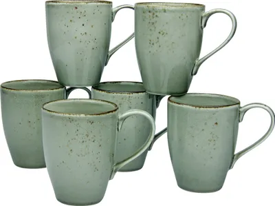 Produktbild von CreaTable, 22048, Nature Collection Stone, Kaffeebecher 6-tlg, Steinzeug