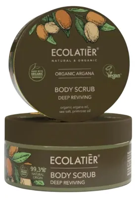Hloubkově vyživující tělový peeling Organic Argana 300 g - Ecolatier