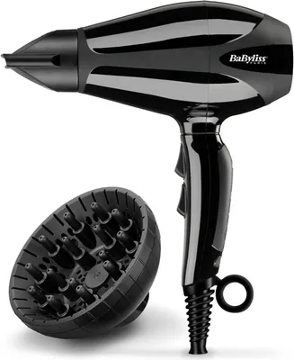 Zdjęcie produktu dla Czarna Suszarka Do Włosów Z Dyfuzorem Babyliss 6715De 2400W