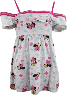 Produktbild von Disney Minnie Maus Mädchen Kinder Kleid Sommerkleid – Grau / 116
