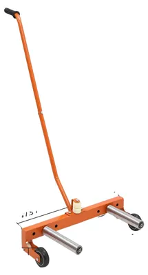 Obrázek produktu pro Demontážní páka, robustní ocelová konstrukce, otočná kola o 360°, barva: oranžová
