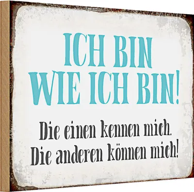 Produktbild von Holzschild Spruch 30x20cm ich bin so wie ich bin
