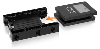 Produktbild von Icy Dock MB290SP-1B, Speicherlaufwerkbehälter, Schwarz, Kunststoff, 7,9.5 mm, 102 mm, 146 mm