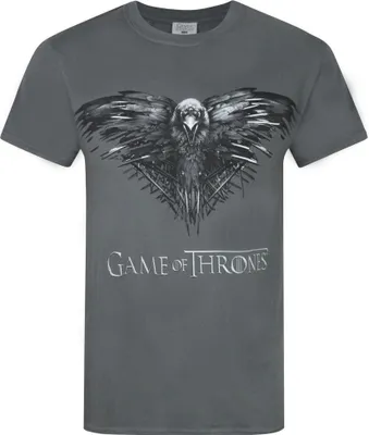 Produktbild von Game Of Thrones offizielles Herren Three Eyed Raven T-Shirt NS5021 (S) (Anthrazit)