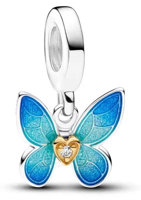 Productafbeelding van Bedelcharms met kersenbloesemmotieven en vlinders, voor dames