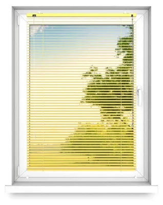 Produktbild von Jalousien für Fenster Innen ohne Bohren - Aluminium Jalousie - Rollos für Wohnzimmer, Schlafzimmer, Küche, Büro - mit Seilführung - Hellgelb, Links, 800x1000