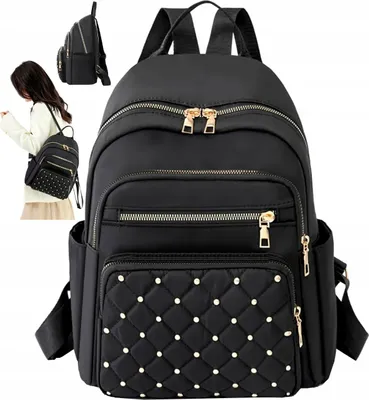 Produktbild von Damenrucksack - Strasssteine - Stilvoller Begleiter - Urbaner Schnitt - Vielseitige Nutzung - Geräumig - Wasserdicht - Eleganter Look