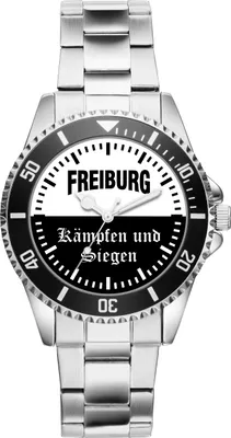 Produktbild von KIESENBERG Herrenuhr Armbanduhr Freiburg Geschenk Fan Artikel Zubehör Fanartikel Analog Quartz Uhr 2705