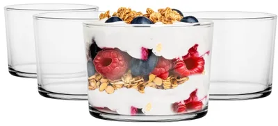Eisbecher Glas 4er-Set 150 ml Dessertschalen spülmaschinengeeignet