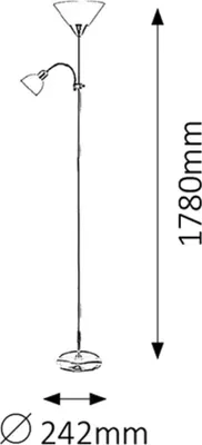 Produktbild von Rabalux 4064, Chrom, Weiß, Wohnzimmer, Studie, IP20, E27, 1 Glühbirne(n), 125 W