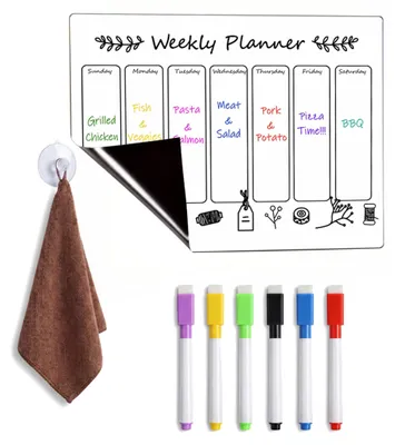 Produktbild von Magnetisches Whiteboard mit 6 Markern für Planungszwecke