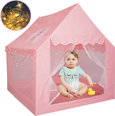 Produktbild von Mädchen Prinzessin Schloss Zelt,Kinderzelt Prinzessin Spielzelt,Prinzessin Zelt, Spielzeug für Innen