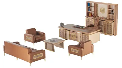 Image de Bureau Meubles de style Rangement Marron Comnplett Arveitszimmer Bois