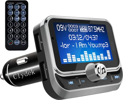 Produktbild von Bluetooth FM Transmitter,Universal FM Transmitter Radio Adapter Audio-Empfänger Car Kit mit Fernbedienung, Dual-USB-Ladegerät und Freisprechfunktion