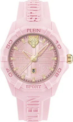 Image de Montre-bracelet Plein Sport pour femme, silicone rose PSQGA0325