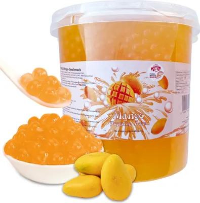 Produktbild von Bubble Tee Popping Boba-XXL Mango Boba 3KG-Vegan-Super Ideen zum Bubble Tea DIY und Fantastische Boba Partys