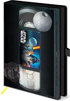Produktbild von Star Wars VHS-Notizbuch im A5-Format mit Seiten in