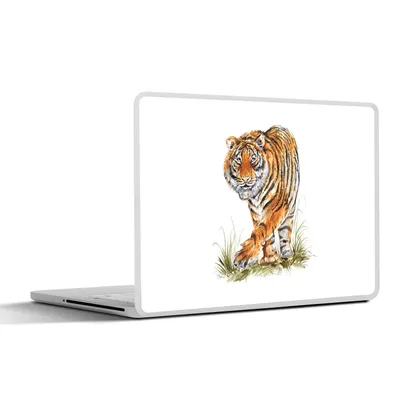 Produktbild von MuchoWow® Laptop Aufkleber Sticker Cover Tiger - Beine - Weiß 36.5x27.5 cm - Laptop-Sticker