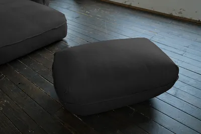 Produktbild von KAWOLA Hocker DAVITO Megahocker Polsterhocker Leder schwarz