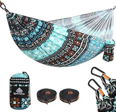 Produktbild von Famanu Reise-Campinghängematte - ultraleicht, atmungsaktiv, schnell trocknend (275 x 140 cm)