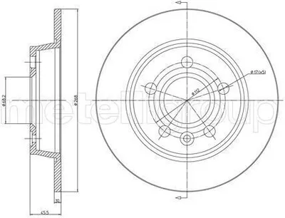 Produktbild von 2x METELLI Bremsscheibe 23-0404C für VW SHARAN (7M8 7M9 7M6) 46 0mm 268 0mm