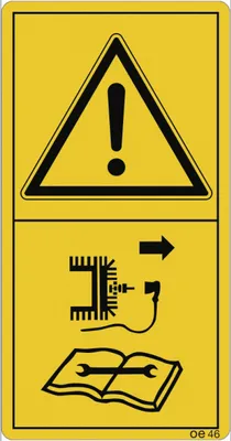 Produktbild von Dreifke® Aufkleber - Vor Reparatur-, Wartungs- u. Reinigungsarbeiten...,Folie...
