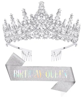 Immagine prodotto di per compleanno - Diadema scintillante - Cerchietto con glitter - Per donne e ragazze - Ideale per una festa di compleanno