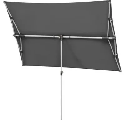 Produktbild von Mittelstockschirm Schneider Schirme Novara 190 x 140 cm anthrazit mit UV-Schutz 50+, wasserabweisende Polyesterbespannun
