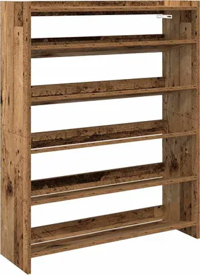 Produktbild von vidaXL Schuhregal Altholz-Optik 80x25x100 cm Holzwerkstoff