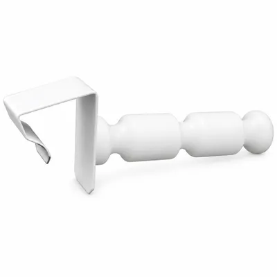 Produktbild von 2x Fensterhaken klemmbar mit Distanzhalter, weiß, Dekohaken, Abstandshalter, Aufhänger für Fensterdekoration, Klemmbereich 15-20 mm