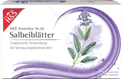 Produktbild von H&S Salbeiblätter Arzneitee, 20 St. Filterbeutel