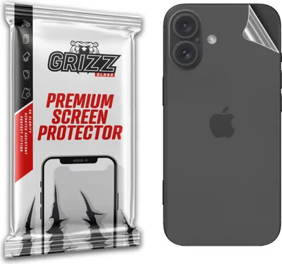 Image de GrizzGlass SatinSkin Film de protection arrière pour Apple iPhone 16 Plus - Transparent
