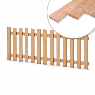 Produktbild von Holzpaket für Gartenzaun Lattenzaun inkl. Schrauben 180 cm breit Lärche natur Typ E 120 cm hoch