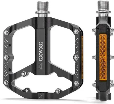 Produktbild von Famanu Fahrradpedalen mit Sicherheitsreflektoren - schwarz