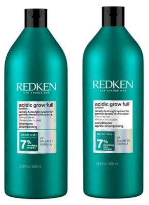 Produktbild von Redken Acidic Grow Full System Set Shampoo 1000 ml + Conditioner 1000 ml